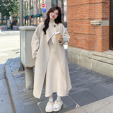 大数据新款现货三个颜色双面呢羊绒大衣275-W722-P335-K458，女装毛呢外套，柒柒家