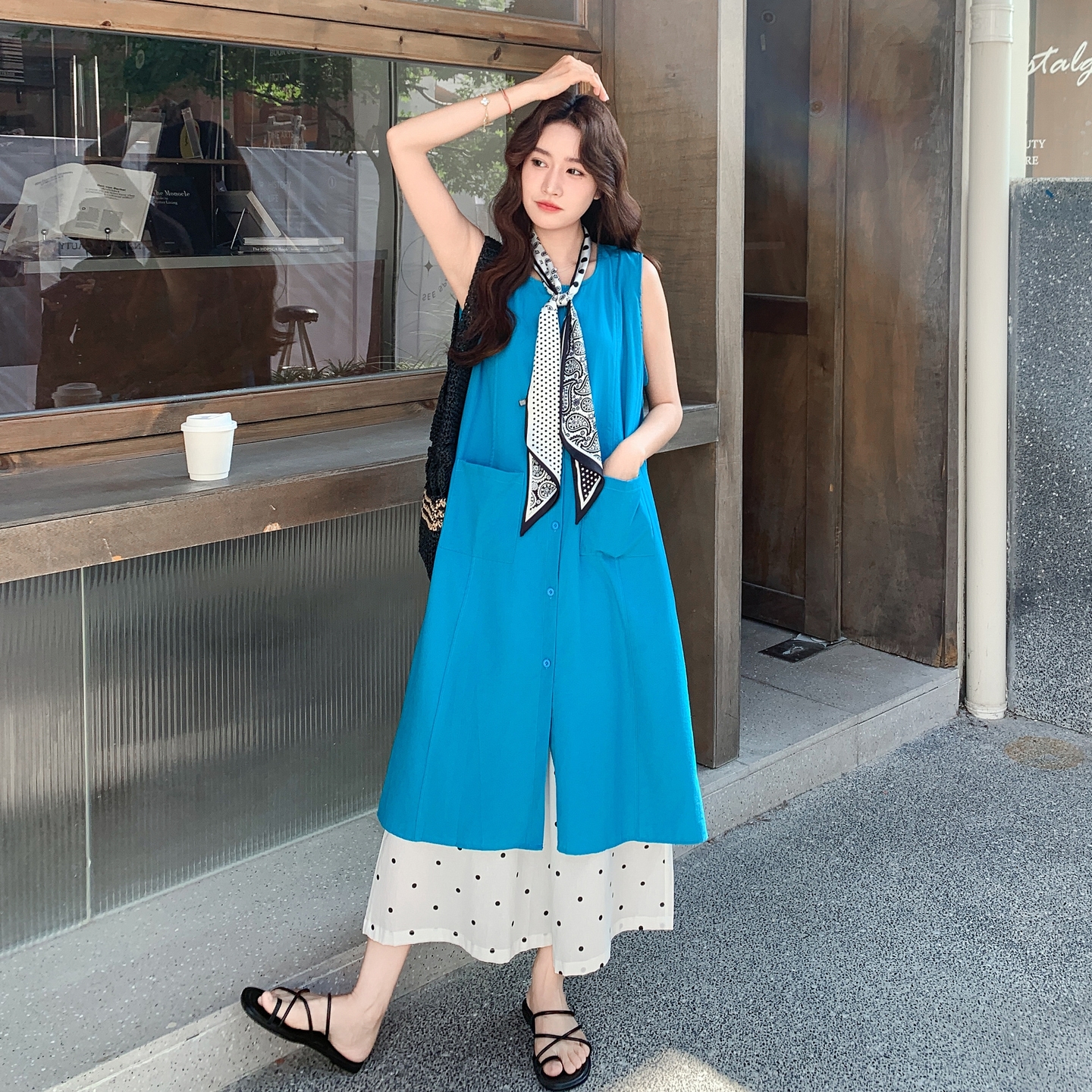 新款图大货新三件套送丝巾275-Q633-P165-K238，女装套装/套裙，柒柒家