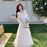 新款图 大货已出荷叶边白色连衣裙长裙275-Q809-P155-K248,女装连衣裙,柒柒家,浙宝-网红风 新款图 大货已出荷叶边白色连衣裙长裙275-Q809-P155-K248,女装连衣裙,柒柒家,浙宝-网红风