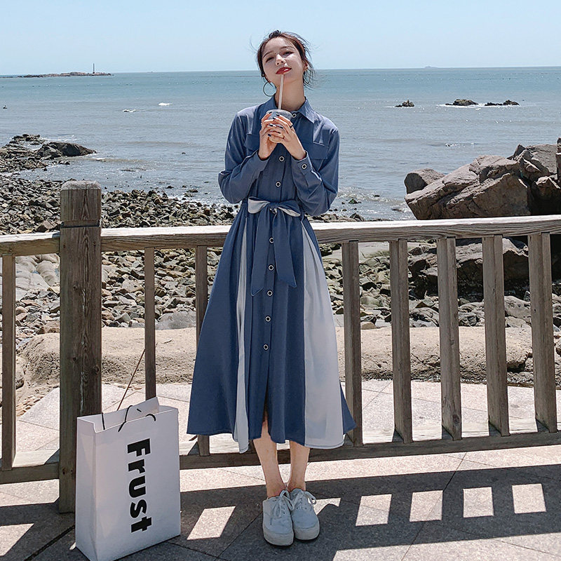 主推大货已出主推款长袖法式连衣裙Q119-P115-K168,女装连衣裙,柒柒家