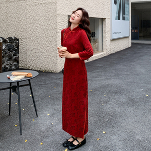 新款图 大货已出新中式旗袍连衣裙275-Q706-P175-K248图片