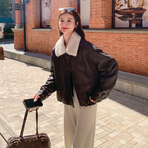 新款图 大货皮衣兔绒内胆派克服棉服275-W723-P235-K338图片