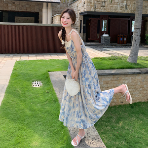 大货主推 吊带油画风连衣裙2C525-Q307-P125-K188，女装连衣裙，柒柒家