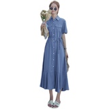 大货已出长款鱼尾连衣裙雪纺长裙087-Q76-p85-k148，女装连衣裙，柒柒家