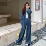 新款图大货已出牛仔套装两件套275-T696-P185-K268，女装套装/套裙，柒柒家