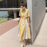 主推款长款法式连衣裙赫本风长裙087-Q118-P115-K168，女装连衣裙，柒柒家