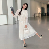 现货长袖大货新中式盘扣刺绣2件套套装275-Q270-P145-K198，女装套装/套裙，柒柒家