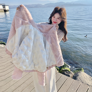 新款图 大货已出90白鸭绒皮毛羽绒服275-M793-P315-K438，女装羽绒服，柒柒家