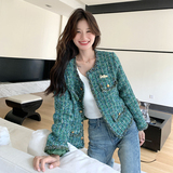 现货小香风短外套275-W107-P145-K218，女装短外套，柒柒家