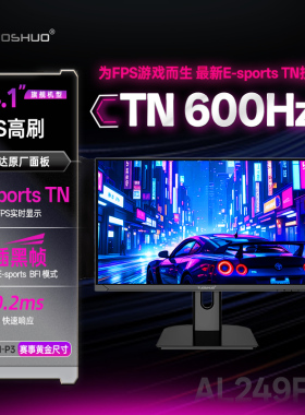 拓硕ETN-600Hz电脑24.1英寸高刷游戏屏FPS显示器540网咖屏幕AL249