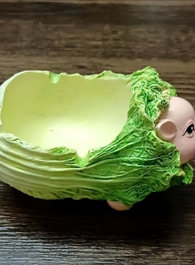轻奢个性创意设计烟灰缸搞怪猪拱白菜高级防风烟灰缸树脂可爱礼物