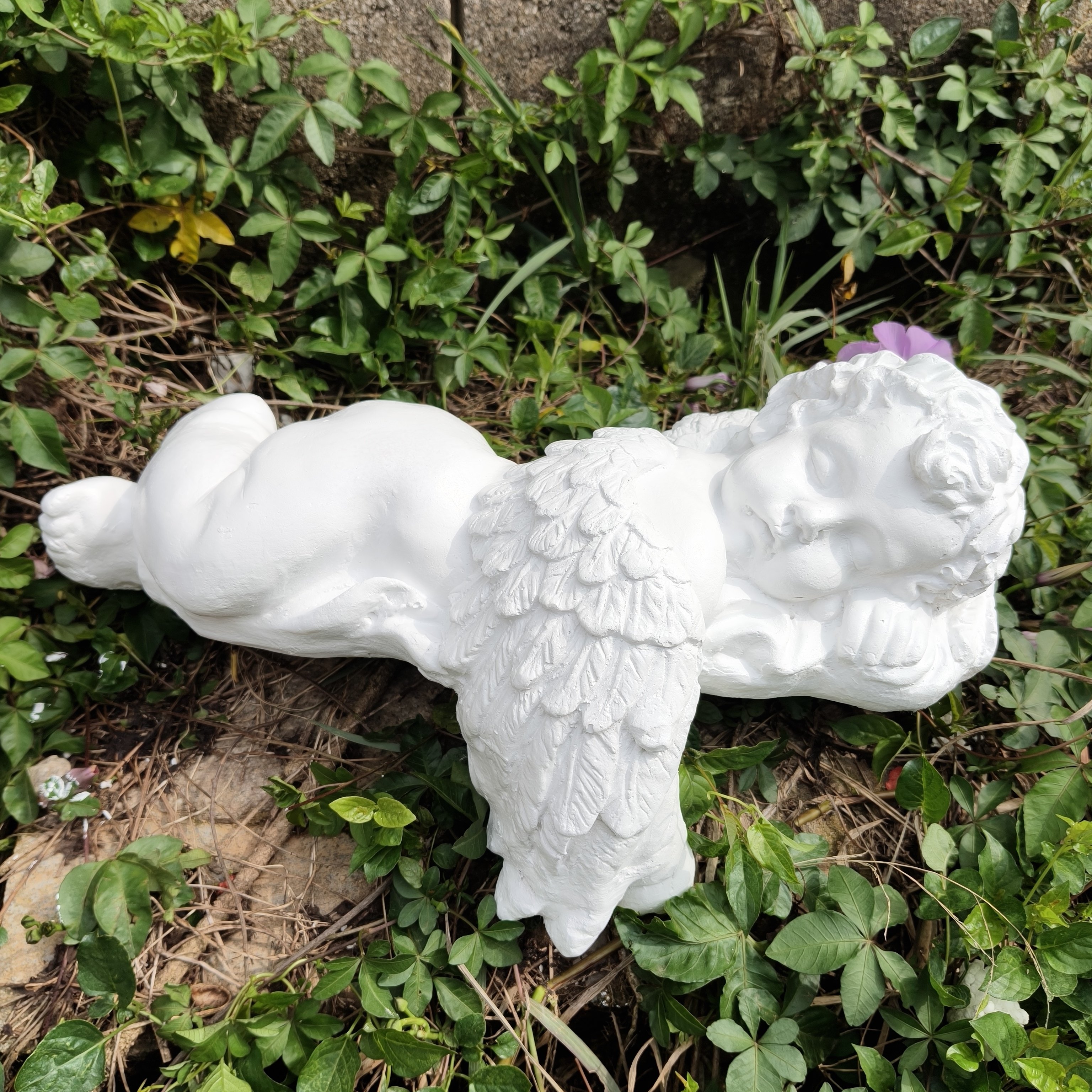 欧式大号家居庭院睡天使女孩摆件雕像户外花架别墅罗马柱复古人物