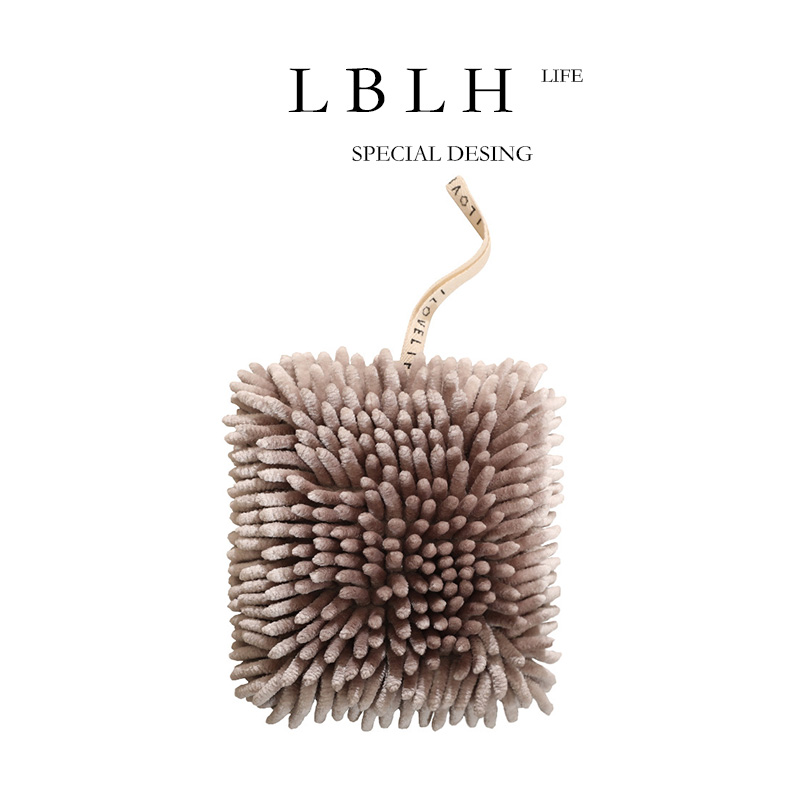 LBLH'S LIFE.雪尼尔厨房擦手巾挂式吸水可爱抹布卫生间速干擦手球