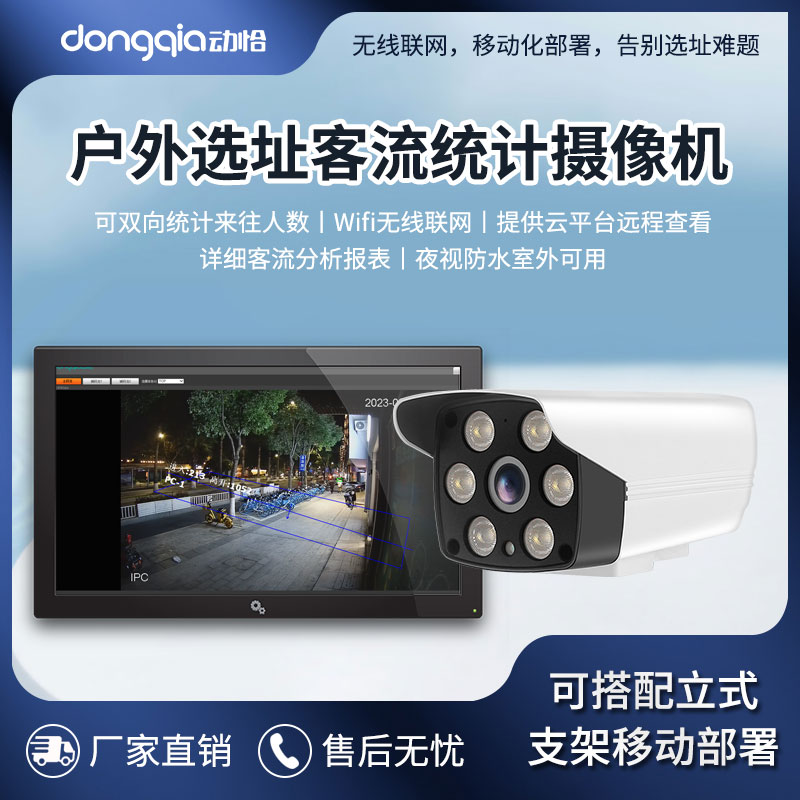 动恰客流统计摄像机变焦覆盖15米