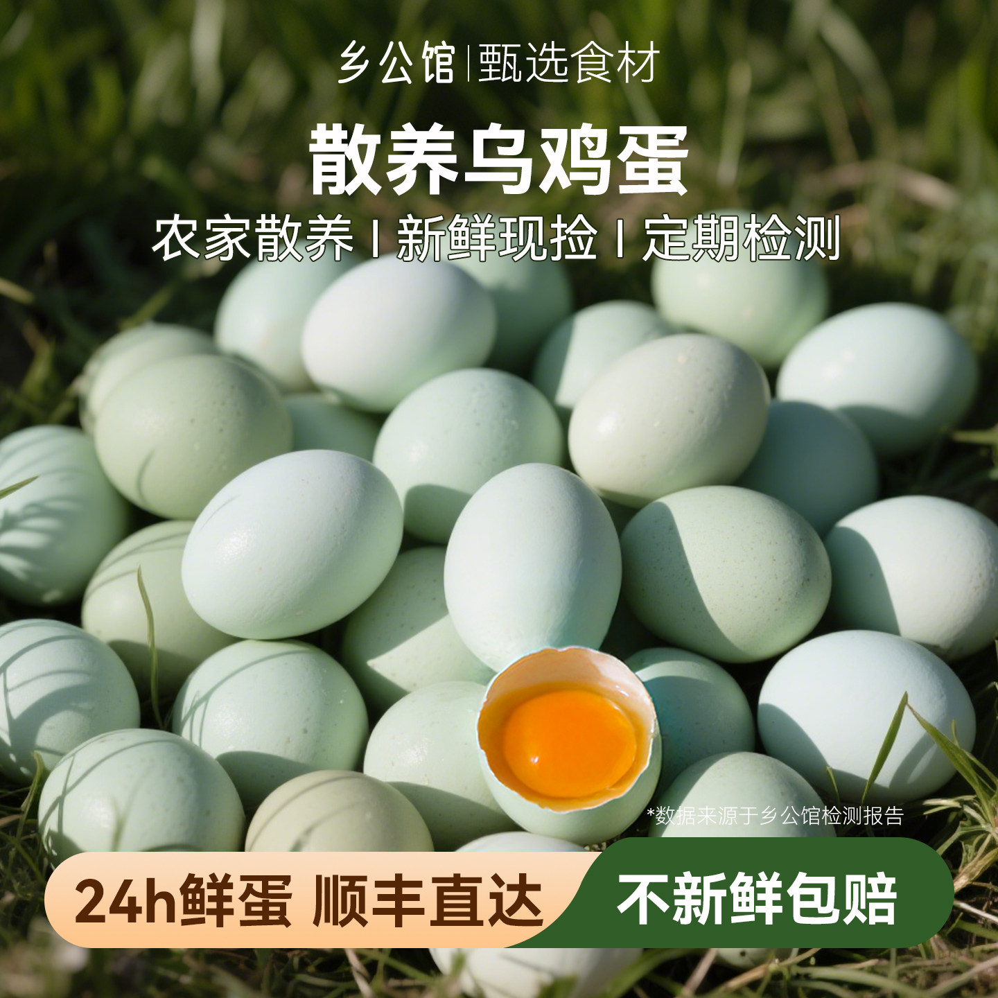 生态散养乌鸡蛋绿皮土鸡蛋