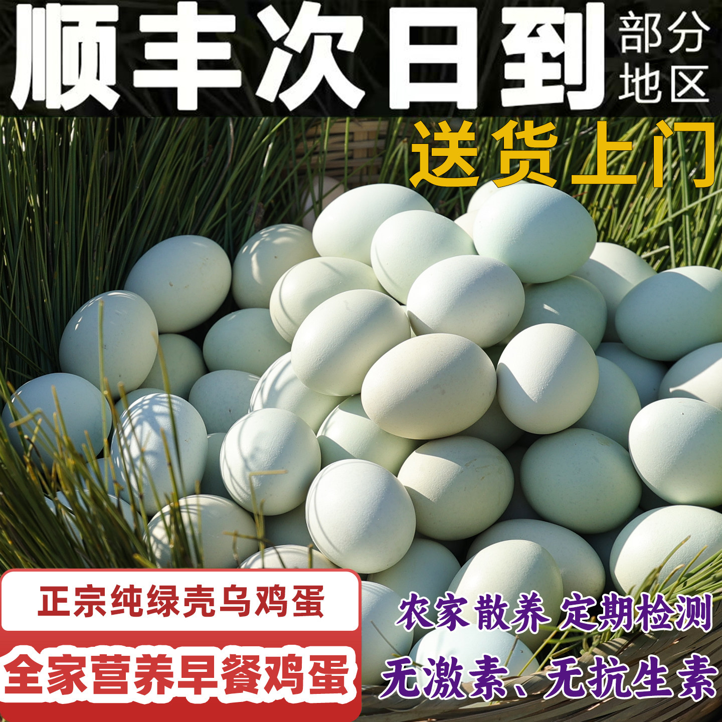 乌鸡蛋正宗农家散养绿皮柴山鸡蛋30枚整箱批发草笨绿壳土鸡蛋新鲜