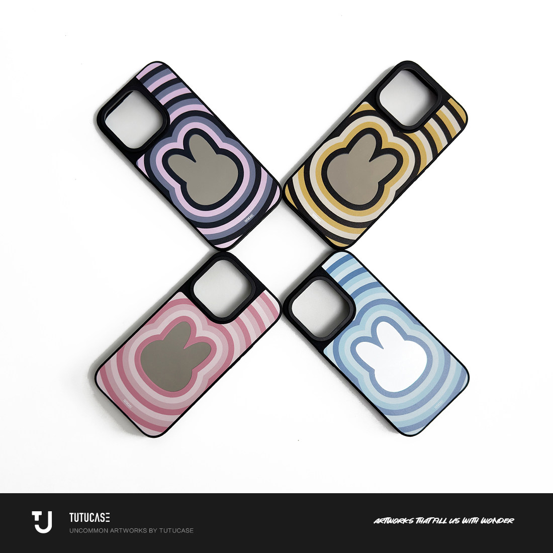 TUTUCASE｜原创设计黑框全包镜面 TU YEAH 兔耶 艺术色彩