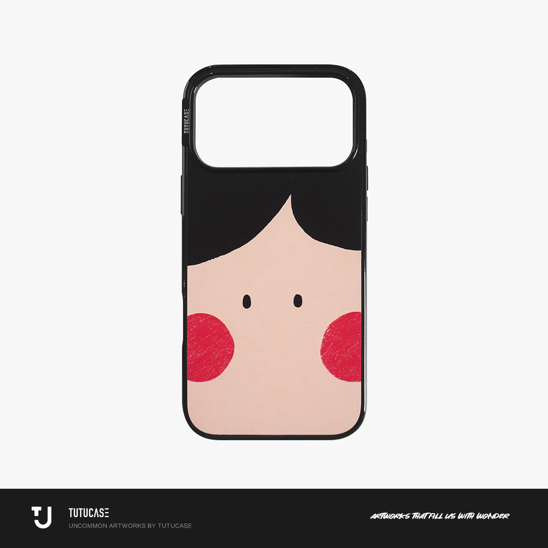 TUTUCASE｜原创黑框轻薄贝贝壳拍摄键保护手机壳 红温宝宝 BB14