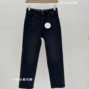 26026 2025秋里松紧小直筒烟管显瘦牛仔裤 韩国进口O.BETOR女装 代购