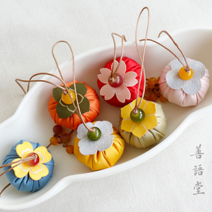 善语堂 柿子香包随手礼刺绣书包袋衣柜挂饰手工汉服柿柿如意香囊