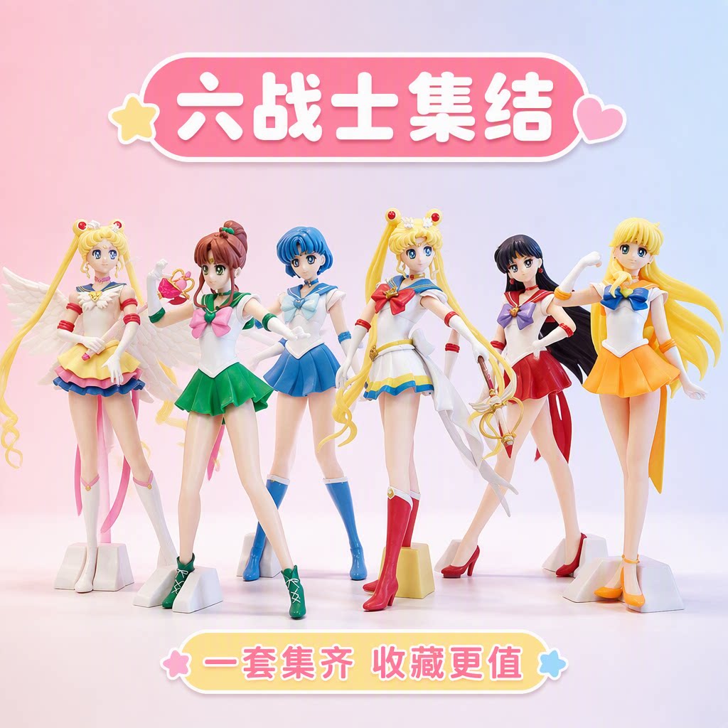 美少女战士六战士集结手办套装
