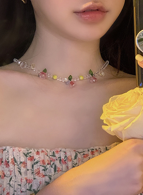 郁金香花朵吊坠夏季气质百搭配饰