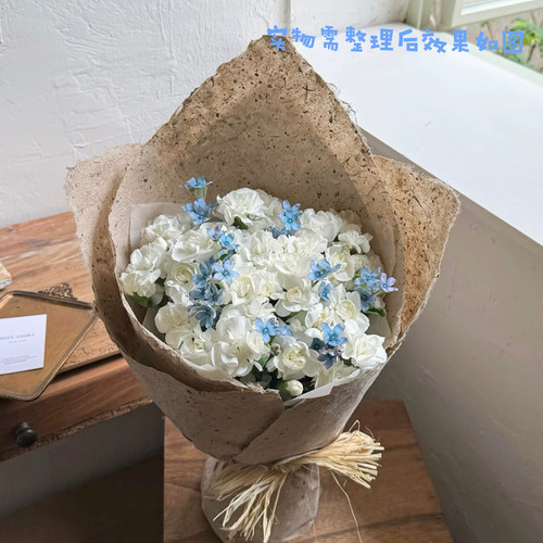 椿｜520礼物鲜花花束茉莉多丁康乃馨花束送男友送君茉莉生日见面