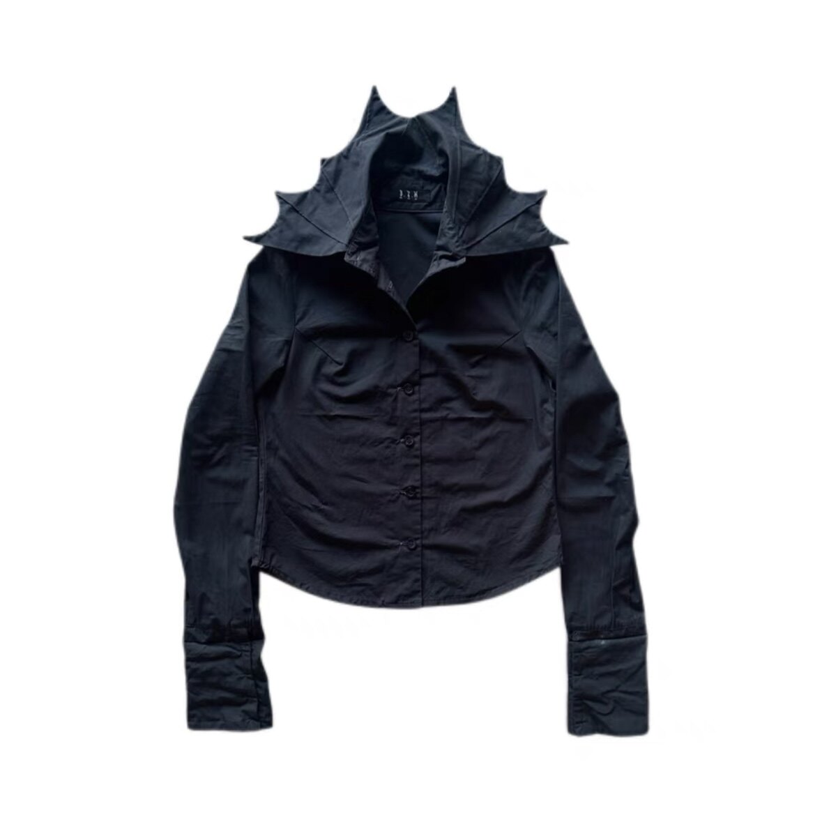 thumbnail for Sachiko Autonomous Black Peace Now BPN bat-collar shirt