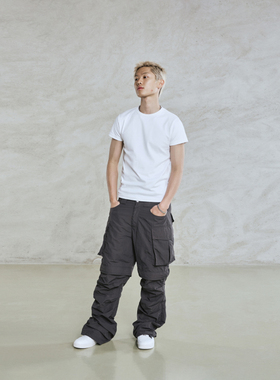 PMW 重磅240G基础款修身打底T恤百搭圆领凉感纯色简约短袖男女