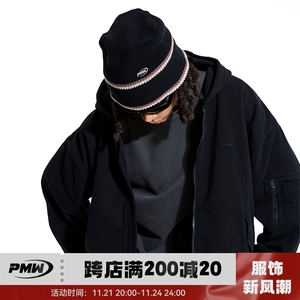 PMW 2023FW复古水洗飞行员夹克连帽MA1棉衣外套男时尚保暖设计感