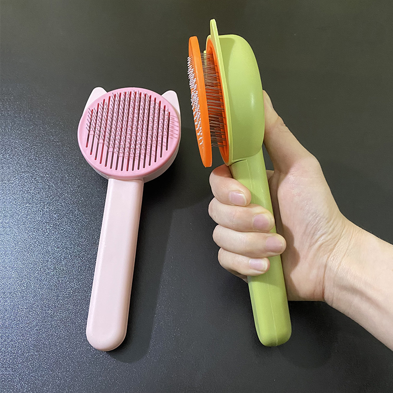 宠物自动脱毛梳泰迪金毛狗狗梳毛清洁刷英短布偶猫咪自洁美容梳子