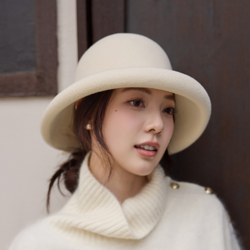 谷兜空间盆帽出游秋冬女蝴蝶结