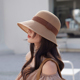 韩国三折带防晒草帽ins风韩版 遮阳帽沙滩度假帽子可折叠渔夫盆帽