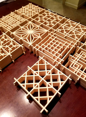 【样品】永宁组子｜组子细工样品 十个图案 每样一个从组子开始吧