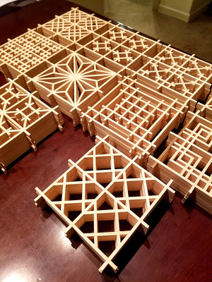 【样品】永宁组子｜组子细工样品 十个图案 每样一个从组子开始吧