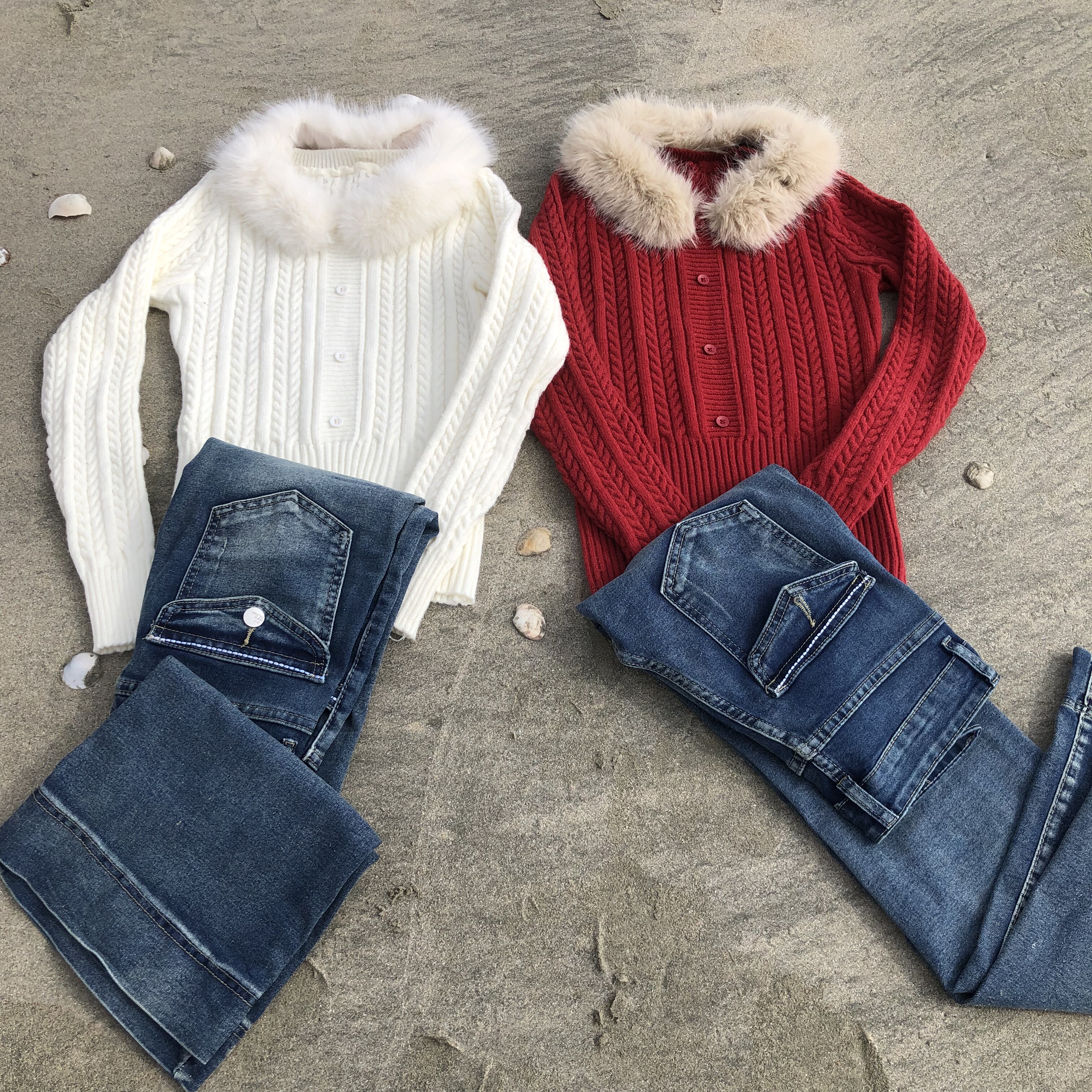 韩系复古可拆卸毛绒领绞花针织衫女秋冬收腰毛衣显瘦内搭打底上衣,女装/女士精品,时尚套装,淘宝优惠券,粉丝福利购,淘宝优惠卷