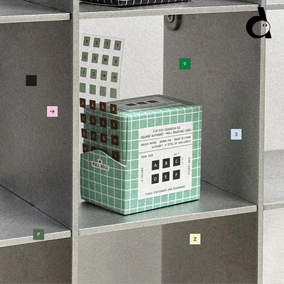 韩国进口切膜胶带卷数字标记手帐