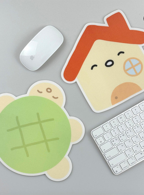 duye度也 韩国呼卡hookka hookka鼠标垫ins风小房子乌龟卡通防滑