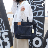 duye度也 Maison Promenade牛仔丹宁托特包郁金香ins休闲大容量