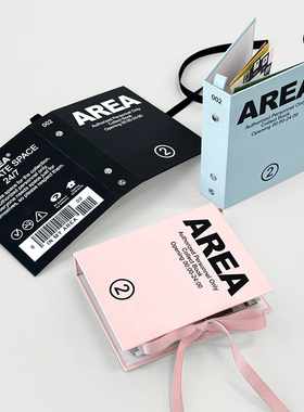 duye度也 韩国oab绑带日记A7手帐外壳黑粉蓝ins手帐彩色内页活页