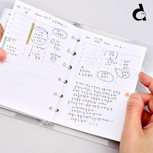 duye度也 韩国analogue keeper活页简约手帐活页壳内页收纳拉链袋