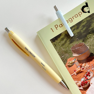 not复古圆珠笔巴黎黄油色蓝色按压黑色0.7 duye度也 韩国jazz