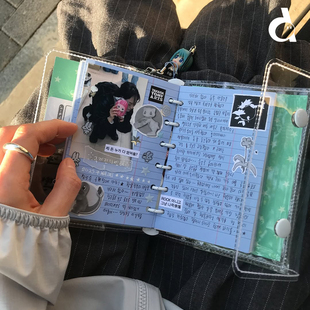 duye度也 innerside活页本A7透明手帐外壳简约ins内页 韩国jeongo