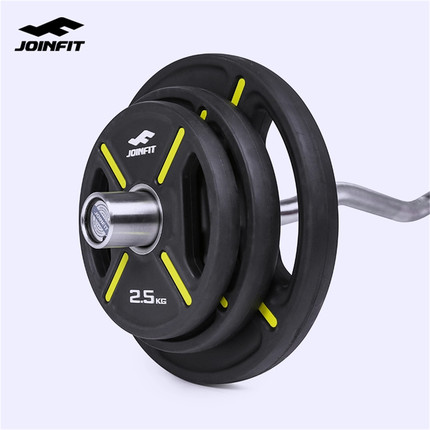 JOINFIT包胶手抓孔铃片 捷英飞举重杠铃片大孔奥杆健身 JM076B