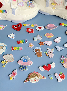 AF1球鞋搭配可爱个性布贴太空宇航员blazer游戏LOL电玩像素魔术贴