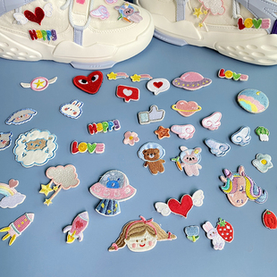 AF1球鞋 布贴太空宇航员blazer游戏LOL电玩像素魔术贴 搭配可爱个性