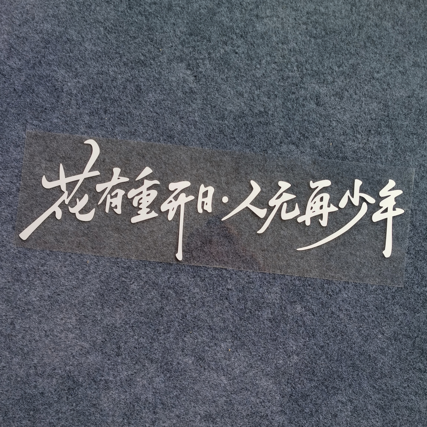 花有重开日个性创意文字车贴