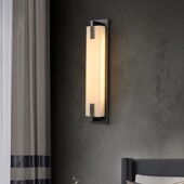 长条新中式 全铜云石壁灯客厅沙发电视背景墙灯别墅大门口楼梯间灯