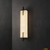 新中式 全铜西班牙进口真云石壁灯别墅客厅背景墙壁灯卧室床头灯具