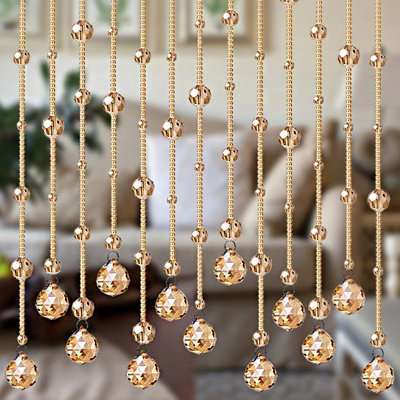 珠帘仿水晶隔断客厅链子免打孔